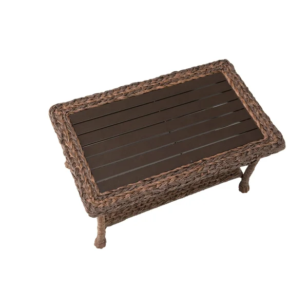 W Unlimited Modern Concept Faux Sea Grass Rattan Coffee Table, Brown