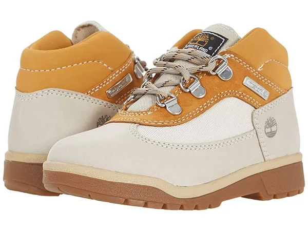 Timberland Kids Leather/Fabric Field Boot Boys Shoes 9481453 - 8.5 Toddler M - Beige