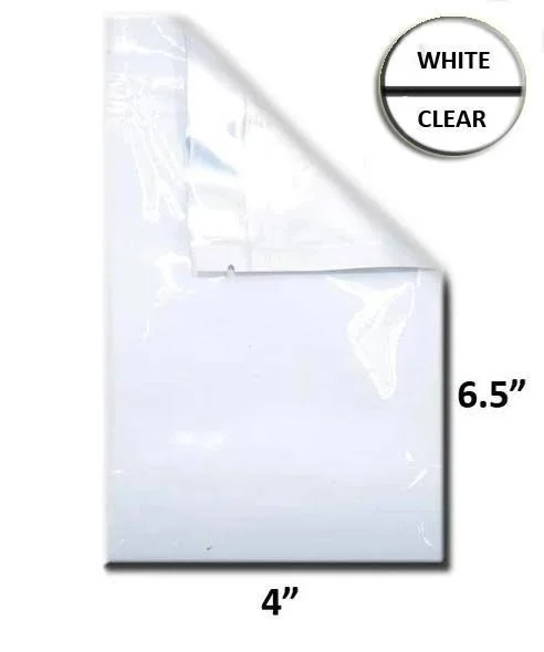 Vista White Clear Mylar Bag 1/4 Oz-7 Grams - 4 x 6.5x22 (250, 20, 000 ct) 5, 000 Count - Mj Wholesale