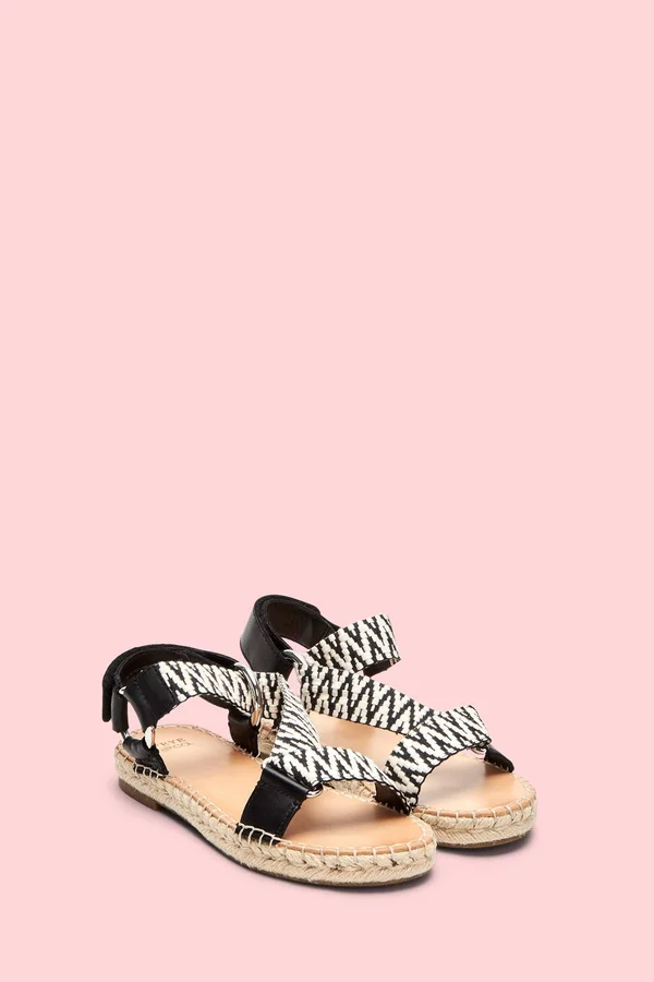 Frye & Co. Black/White Kole Sandals