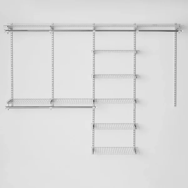 Rubbermaid 4-8 ft. Deluxe Configurations Closet Kit - White
