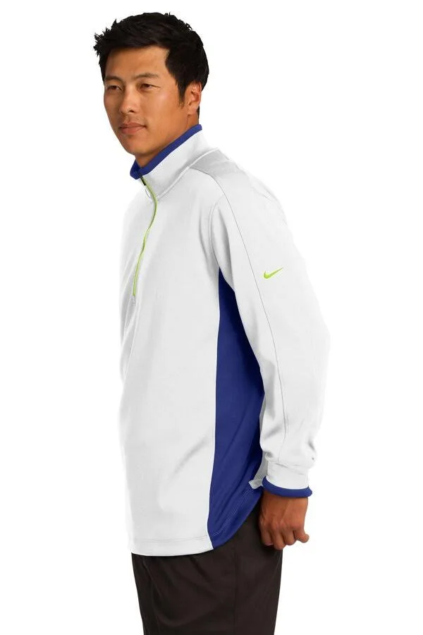 Nike 578673 Dri-Fit 1/2-Zip Cover-Up - White/Deep Royal/Volt - 3XL