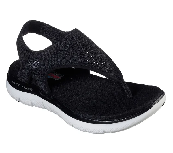 Skechers Women's Flex Appeal 2.0 - Spring Motion 2 Sandals - Black, 5.0