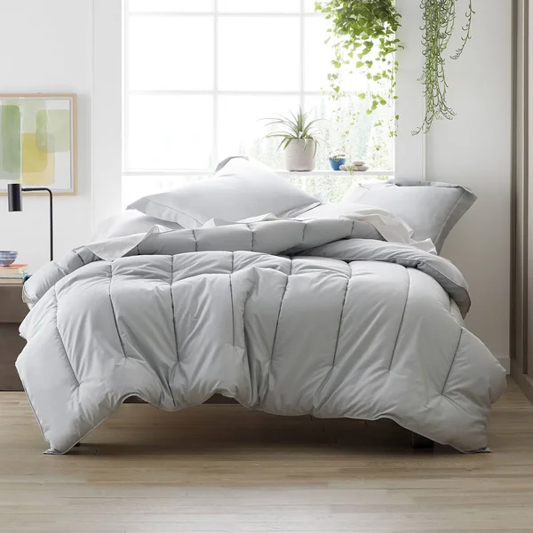 The Company Store Company Cotton Lilac Solid 300-Thread Count Wrinkle-Free Sateen Full Duvet COVER - Purple