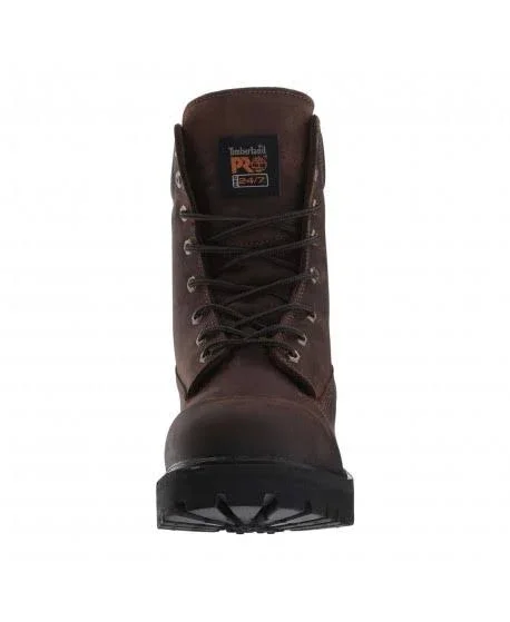 Timberland Pro Men's Direct Attach 8 inch Soft Toe Work Boot, Size: 9 W, Brown