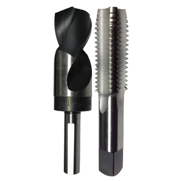 M24 x 3 HSS Plug Tap and 21.00mm HSS 1/2x22 Shank Drill Bit - Qualtech