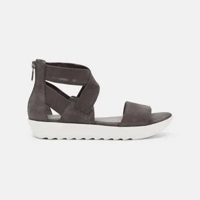 Eileen Fisher Kash Leather Sandal, 6.5, Grey