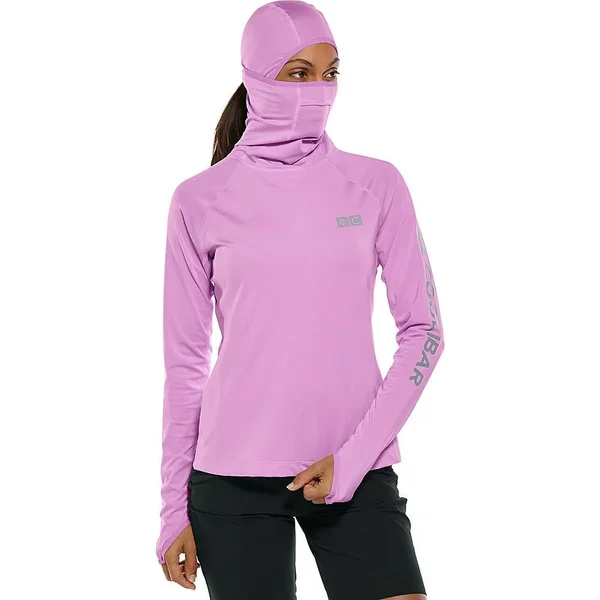 Coolibar Plus Size Women's Paros Sailing Hoodie - Shirts for Women, Purple, 2x
