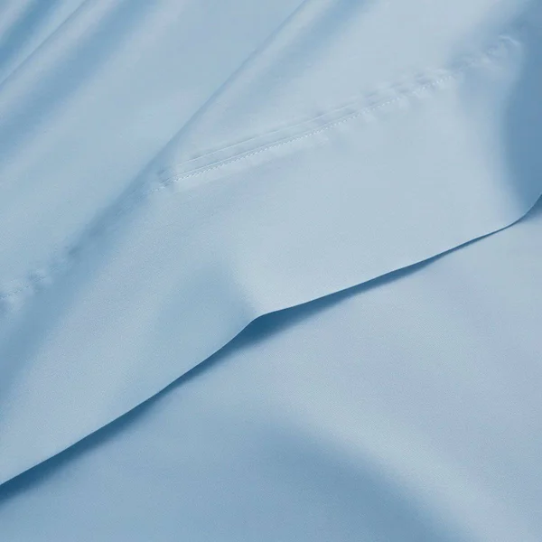 Under The Canopy Organic Sateen Sheet Set Celestial Blue, Queen