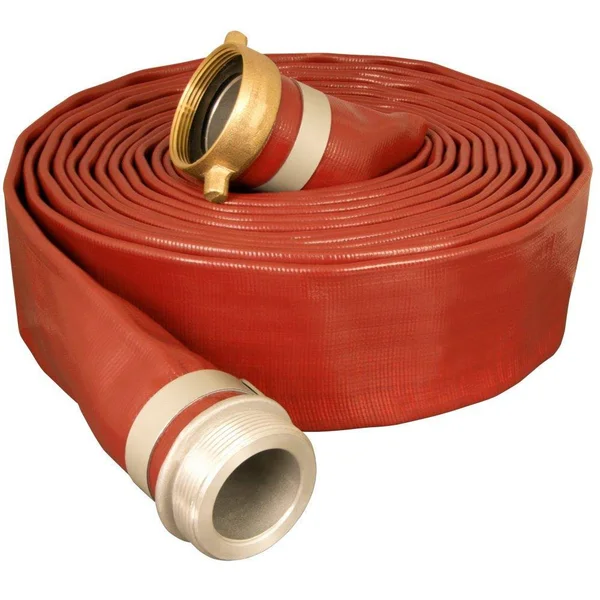Apache 98138138 3x22 x 25& Brown Medium-Duty PVC 120psi Lay Flat Discharge Hose