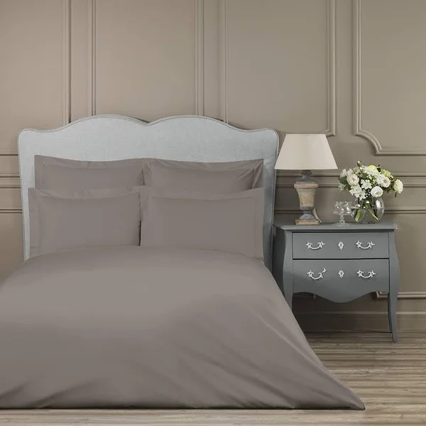 Togas Duvet Cover Royal Cotton Sateen 220 TC Taupe Color Queen Size