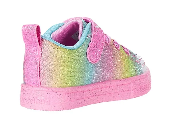 Skechers Infant Girls& Twinkle Toes Shuffle Lite Lil Heartbursts Sneaker