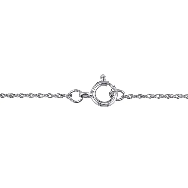 Miadora 10K White Gold Peridot Necklace (1-1/4ct TGW Peridot)