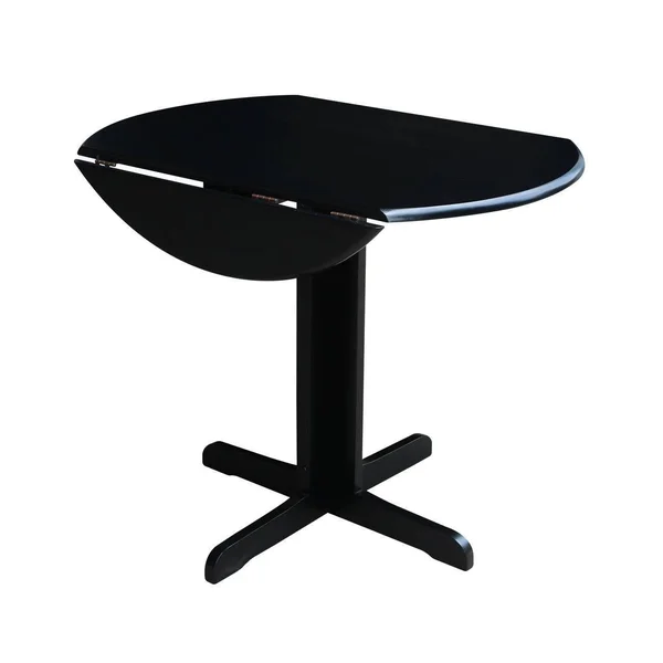 International Concepts 36x22 Dual Drop Leaf Table with 2 San Remo Chairs - Black