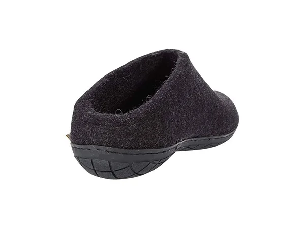 Glerups BR-02-02: Wool Rubber Charcoal/Black Rubber Slip-On (42)