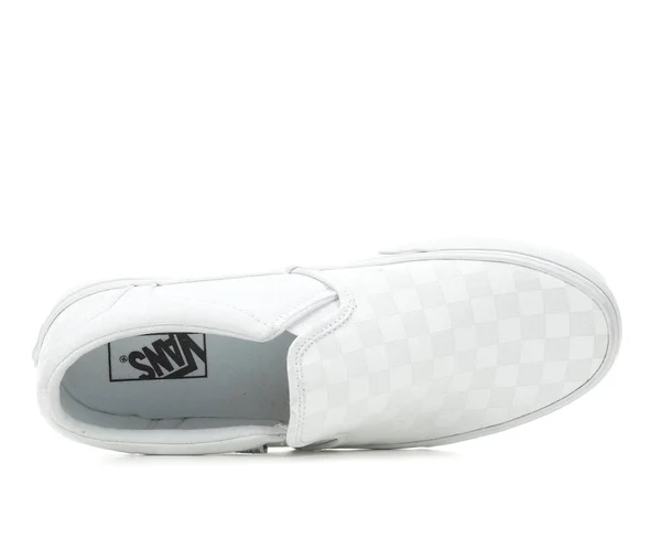 Vans Asher White/Checkerbroard Men's Shoes - Size: 7.5