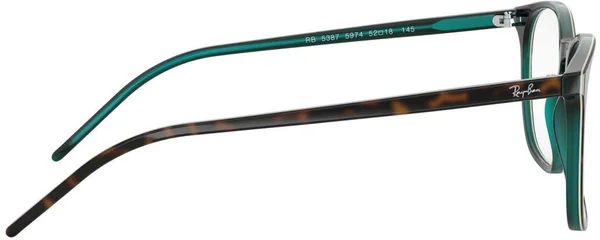 Ray Ban RX5387 Eyeglasses - 5974 Top Brown Oh Havana Green Tras