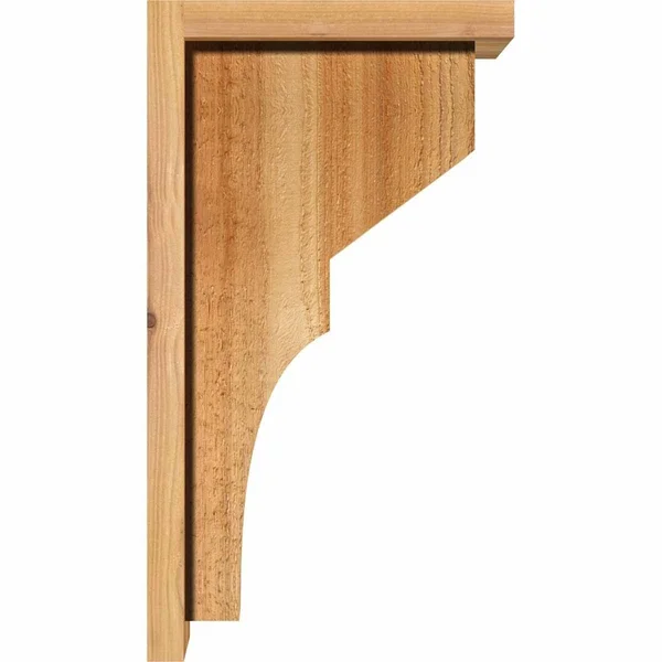 Ekena Millwork COR08X14X18MON01RWR 8x22W x 14x22D x 18x22H Monterey Rough Sawn Corbel w/Backplate, Western Red Cedar
