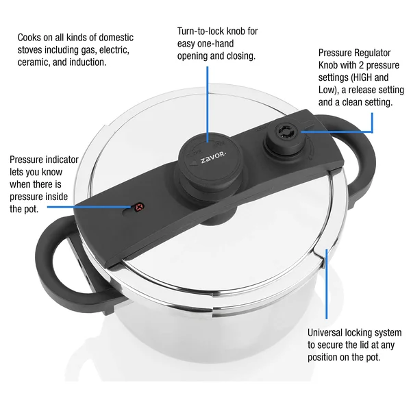 Zavor EZLock 12.7-Quart Pressure Cooker