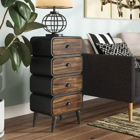 Williston Forge Krish Rounded 4 Drawer Chest
