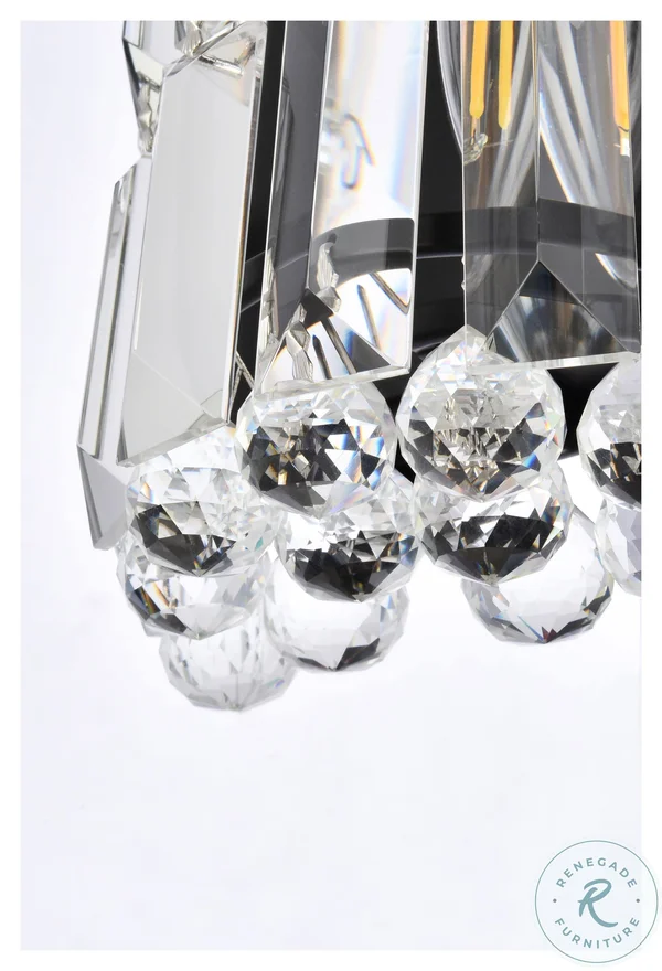 Elegant Lighting V2030W6BK-RC 6 in. Maxime Wall Sconce Black