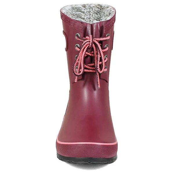Bogs Youth Amanda Plush Lace Boot - 3 - Burgundy