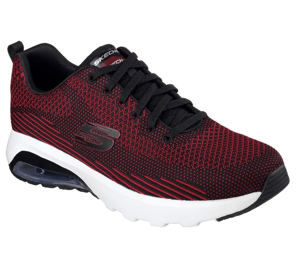 Skechers Men's Skech-Air Varsity Sneakers, Black/Red, 14.0