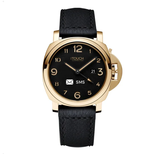 iTouch Connected Men's Leather Strap Watch, Size: Large