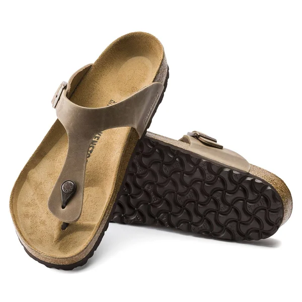 Birkenstock Gizeh - Leather (Washed Metallic Pink) Women's Sandals