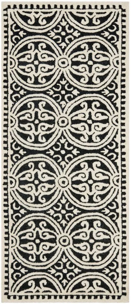 Safavieh Cambridge Black & Ivory 9& x 12& Rug