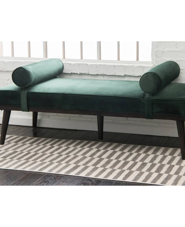 Unique Loom Striped Williamsburg Runner Rug - 2& 9 x 9& 10 (Gray)