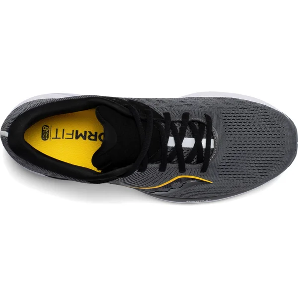 Saucony Men's Guide 14 Charcoal, Vizigold, 7.5, 2E