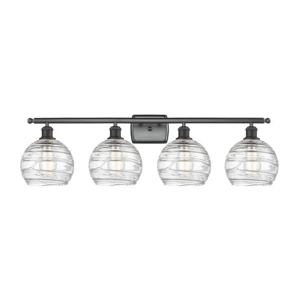Innovations 516-4w-sn-g1213-8 Deco Swirl 4 Light 36 inch Bath Vanity Light in Brushed Satin Nickel
