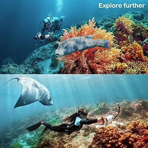 Sublue Whiteshark Mix Underwater Scooter Dual Motors - Action Camera Compatible, Water Sports Swimming Pool Scuba Diving for Kids
