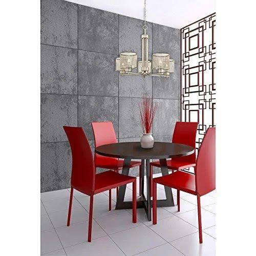 Westinghouse Morrison 5-Light Brushed Nickel Chandelier with Mesh Shades 6327500