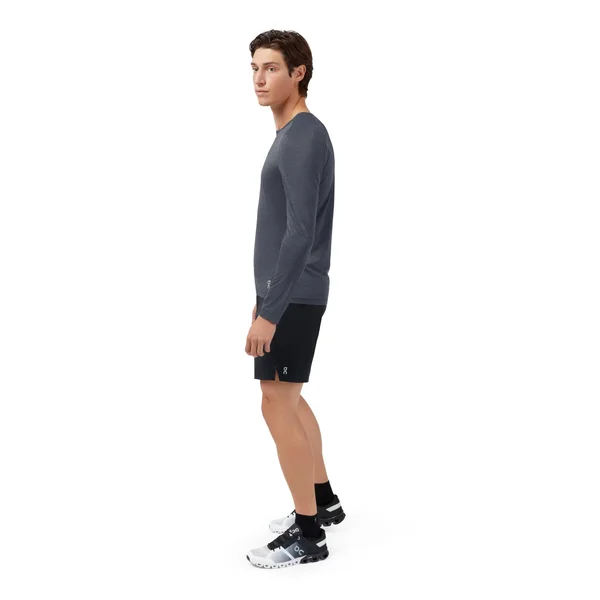 on Running Men's Performance Long-T - Dark, Medium
