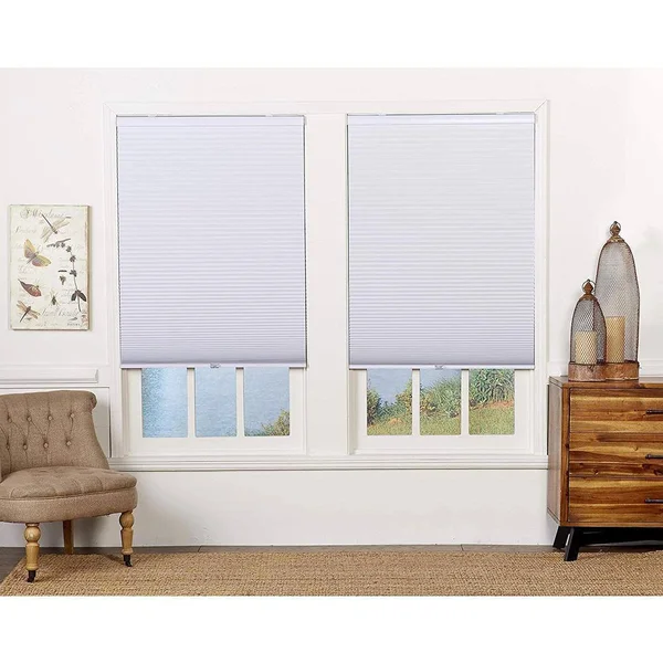 Cut-to-Width White Cordless Blackout Cellular Shade - 23 in. W x 48 in. L