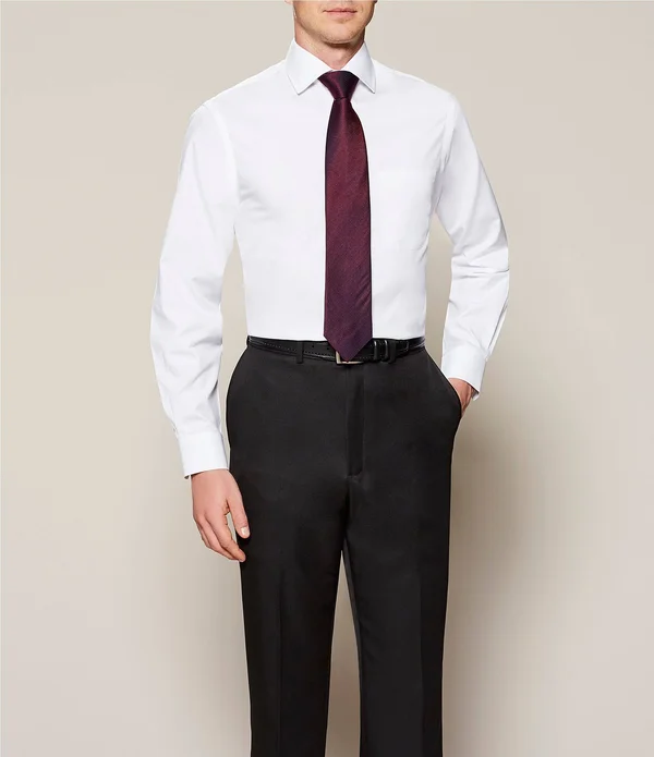 Roundtree Yorke TravelSmart Non-Iron Flat-Front Ultimate Comfort Microfiber Dress Pants, Mens, 38 32, Black - Dillard&s Exclusiv