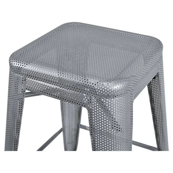 DHP Nova 30x22 Metal Mesh Backless Bar Stool - Silver, Set of 2