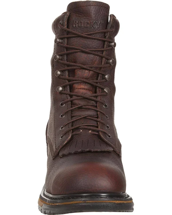 Rocky Original Ride Steel Toe Waterproof Lacer Men's Brown Boot 13 M