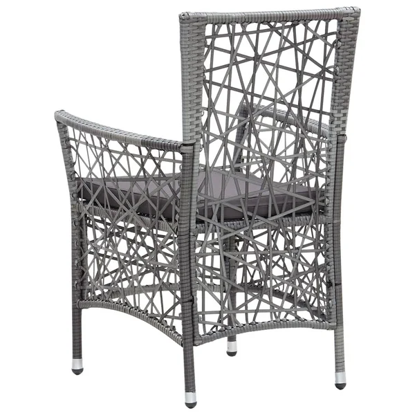 vidaXL Outdoor Chairs 2 Pcs with Cushions Poly Rattan White, 45999