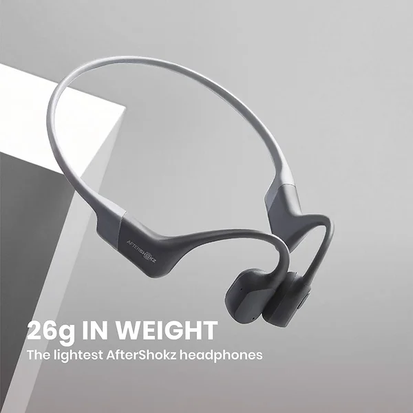 Aftershokz Aeropex - Open-Ear Bluetooth Bone Conduction Sport Headphones - Sweat Resistant Wireless Earphones for Workouts and R