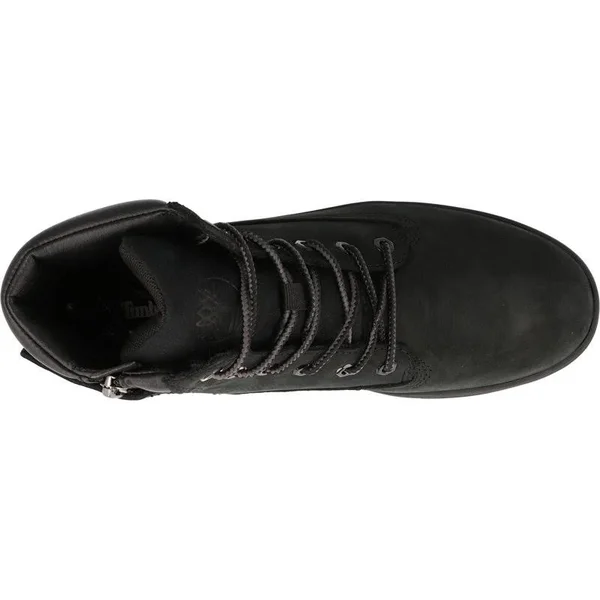 Timberland Junior Davis Square 6 inch Boot Black Nubuck Ankle Boots