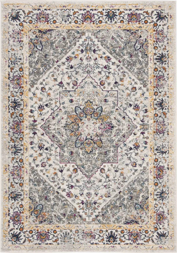 Safavieh Evoke Rug Collection EVK288A - Ivory, Grey - 8& x 10&