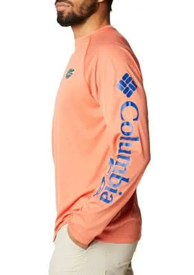 Columbia Men's Collegiate PFG Terminal Tackle Long Sleeve Shirt - Florida - XXL - Orange
