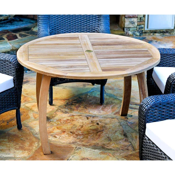Tortuga Outdoor Teak 48-Inch Dining Table - Brown