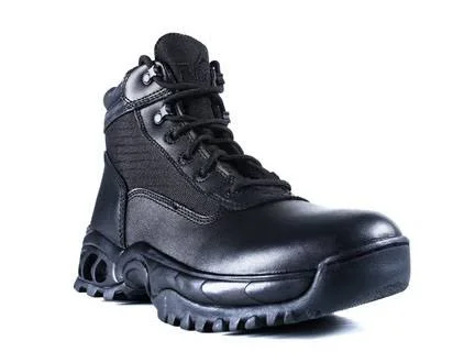 Ridge Footwear 8003ST Men's Air-Tac Mid Side Zipper Steel Toe Tactical Boots - Size: 4, Black