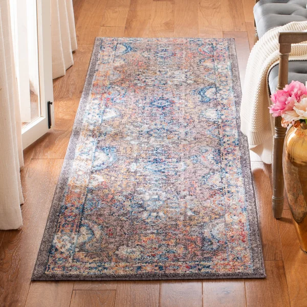 Safavieh 4& x 6& Bristol BTL340A Dark Grey, Blue Rug
