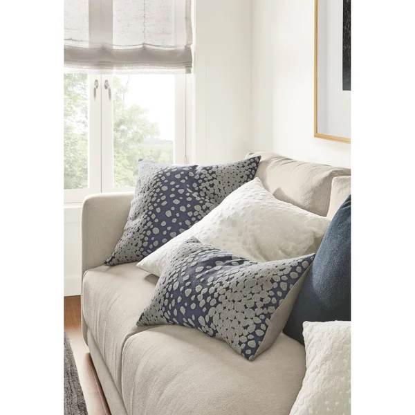 Room & Board - Modern Velvet Throw Pillow 21W 21H in Peacock Blue