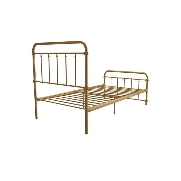 Twin Waldorf Metal Bed Gold - Room & Joy